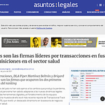 Estas son las firmas lderes por transacciones en fusiones y adquisiciones en el sector salud